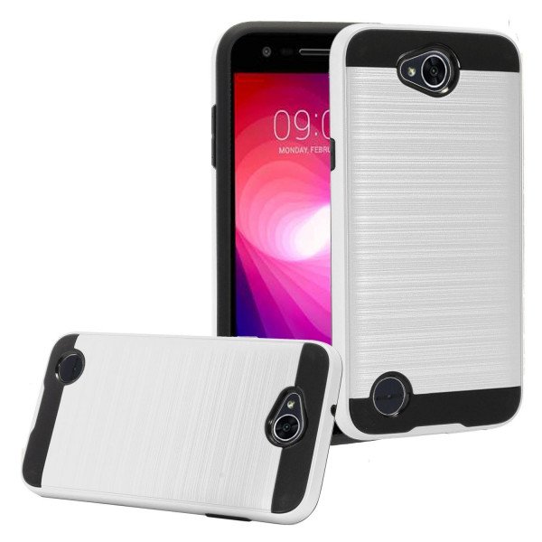 Wholesale LG X Power 2, Fiesta LTE, X Charge Armor Hybrid Case (Silver)